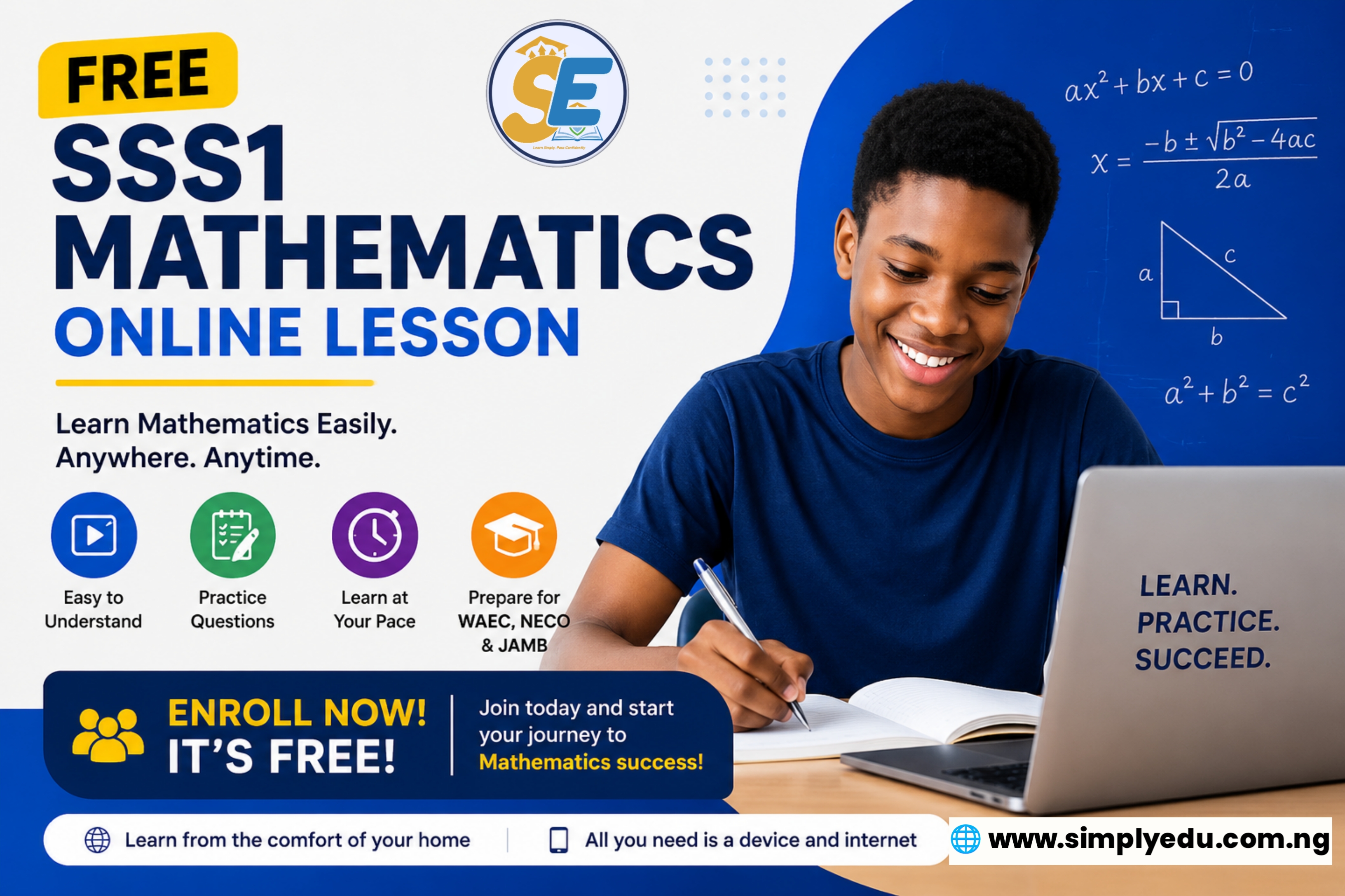 FREE MATHEMATICS MATHEMATICS ONLINE LESSON FOR SSS1